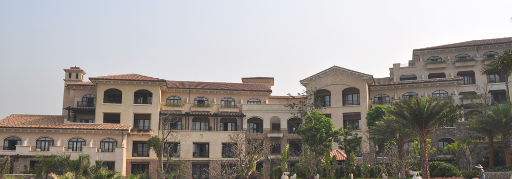 美林湖酒店：水洗石STUCCO